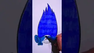💙🌫️ Cute Blue Troll Coloring | Relax & Enjoy 💖