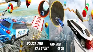 Extreme Police Limo Car Stunts Racing#Amazing Game. android game play#1.🏎😊
