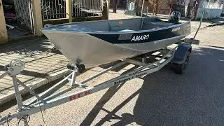 Barco de alum&iacute;nio Levefort + Motor 15Hp + Reboque
