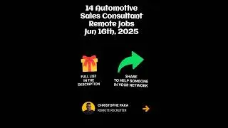 14 Automotive Sales Consultant - Remote Jobs