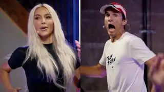 Kim Kardashian and Ashton Kutcher WORK OUT Together &mdash; Watch! (Exclusive)