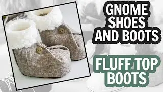 Gnome Boots Series: Fluff Top Boots for Gnomes and Dolls