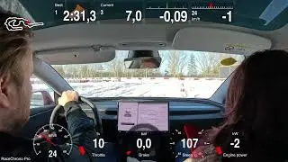 Zimowy driftowy trackday - Tesla Model 3 Performance Highland