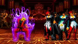 [KOF Mugen] Dragon Ken vs Iori Yagami Team