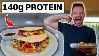High Protein BBQ Chicken Tacos im Airfryer - Low Fat Rezept zum Abnehmen! Schnelle & einfache Wraps