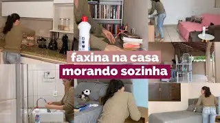 FAXINA COMPLETA NA CASA TODA MORANDO SOZINHA