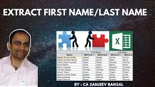 2 Ways to Extract First Name or Last Name in Excel. How to separate Texts in Excel. #XLProfessionals