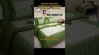 Exclusive Jaipur Pure Cotton Bedsheets (1 Bedsheet + 2 Pillow covers) Rs.445+fs #fashion #Bedsheets