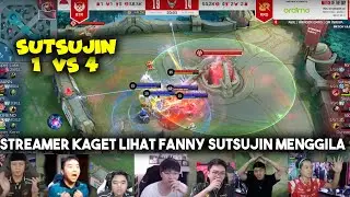 FANNY SUTSUJIN ALIEN DEFEN 1 VS 5! REAKSI KAGET STREAMER LIHAT FANNY SUTSUJIN BTR VS RRQ GAME 1 MPL
