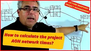 How to calculate the project network times? A real example of computing project AON times and slack