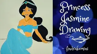 Aladdin's Princess Jasmine Drawing - Indrakamini || 2021