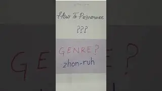 How to Pronounce GENRE #shorts #vocabulary #pronunciation #smartphone #reels #shortsvideo #ytshorts