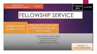FELLOWSHIP SERVICE 31.1.2026