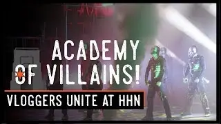It's His First Time at Halloween Horror Nights! | Scare Zones & Academy of Villains Cyberpunk 2018