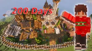 I spent 200 days in Minecraft Hardcore building this city!!! (Tour)