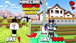 I Spend 1000 Days On Beautiful Island in Minecraft Hardcore!!