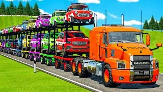 SUPER TRANSPORT LONG CONVOY FS 22 EMERGENCY TRANSPORT WITH MACK TRUCK! FS 22