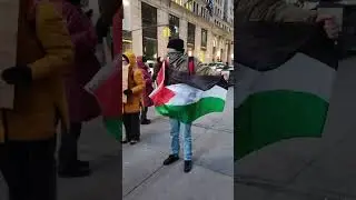 Pro-Gaza rally in front of the United Federation of Teachers building in Manhattan. 2of2