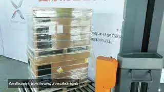 SMARTWASP S300 inline fully automatic pallet wrapping machine Roller conveyor type