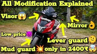 Ntorq Modified in Only ₹2400😱| Normal to Beast🔥| Full Modification In Low Price🤯|Before🤡 & After👑 