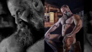 Bar Stool: Male Nude Painting Time-Lapse