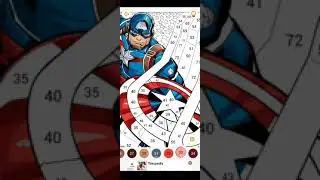 Coloring Picture Marvel, Captain America dengan HAPPY COLOR #marvel #happycolor #captainamerica