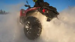 Outlander 650 XT Test Drive in the snow