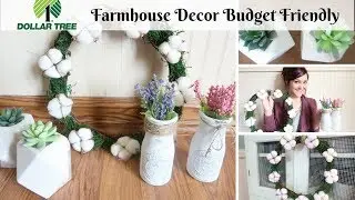 FARMHOUSE DECOR DIY | DOLLAR TREE DIY | BUDGET FRIENDLY DECOR
