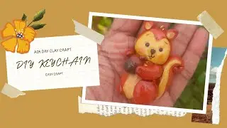Squirrel figurine ||Desk pal || Clay Squirrel || Clay craft ||Paperweight ||Squirrel keychain