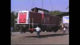Lünen Nordbahnhof mit DB-Kran Goliath (1991)