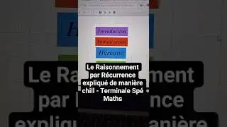 Le Raisonnement par R&eacute;currence expliqu&eacute; de mani&egrave;re chill - Terminale Sp&eacute; Maths