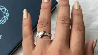 Antique Shape Bull Cut Lab  Grown Diamond  Engagement Ring