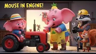 Strawberry Elephant Farm 🍓🪤 MOUSE IN ENGINE! Sweetie Starts Tractor &ndash; Squeak!