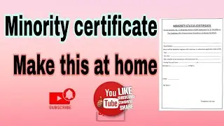 Minority status certificate, make at your home. #Minority #certificate certi