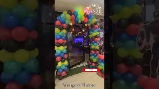 Epic Avengers Theme Birthday Decoration | Superhero Party Setup by Manzil Event #shorts #viral