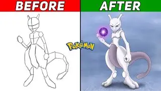 Pokemon Drawing - Mewtwo | Ax24 Drawings