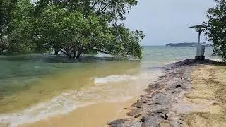 Strong wind, and wave at Pasir Ris beach, Jan 4th, 2026