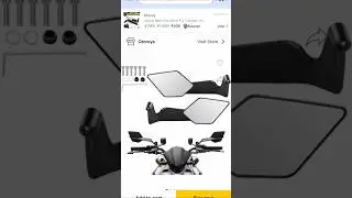 Notoroys aerodynamic mirror, fancy mirror bike's & scooty(universal) #flipkart