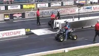drag race yamaha raptor vs yamaha banshee