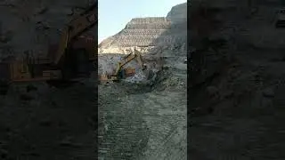 Power Intake Slope and Benches Excavation Work at Hydro Power Project
