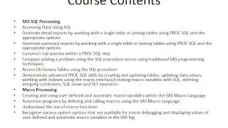 DV Analytics Training Course Details