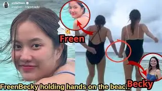 (Freenbecky)Freen holds Becky's hand at  Maldives😖#beckyarmstrong #freensarocha #freen