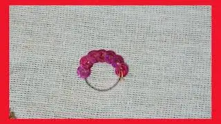💥💥chamki sequence flower motif🥰🥰#aariwork #aariclass #aaribeadwork