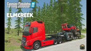 FS22🌲Elmcreek🌲Эпизод 10🌲Переброска техники. Сложные и опасные подъемы на дороге