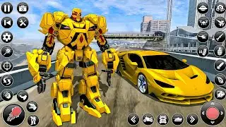 Flying Robot Car Jet Transformation Game 2026 New Mage Fight in City - Android Gameplay