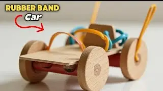 How To Make a mini Rubber Band powered car