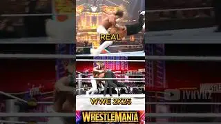 WWE 2K25 REAL VS GAME WrestleMania 41 #shorts #wwe2k25