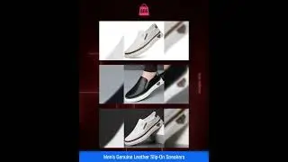 Men&rsquo;s Genuine Leather Slip-On Sneakers