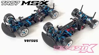 Tamiya TRF420X vs TA07MSX | Mid-Rear Motor vs Mid-Motor