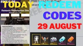 Today Redeem Code Free Diamonds || 29 August 2021 || Garena Free Fire || Rewards Redemption Site
